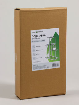 Подставка для цветов Greengo, 4 полки, 43×22×82 см, напольная, металл, белая