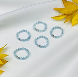 Кольцо на резинке из Аквамарина 17 р.