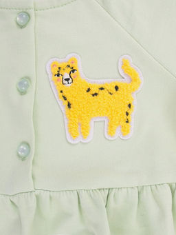 КП 5850/пастельный зеленый платье для дев