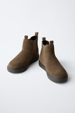 SPLIT SUEDE CHELSEA ANKLE BOOTS - Zara фото 3