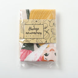 Набор кухонных полотенец «Доляна» Happy Spring, 35×60 см-2 шт., 100% хлопок