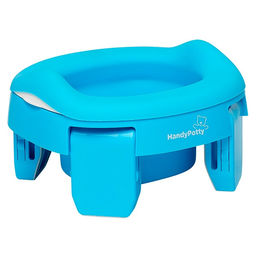 Горшок дорожный HandyPotty 3 в 1 голубой и вкладка голубая