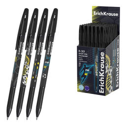 Цена за 50 шт. Ручка шариковая ErichKrause R-301 Stick&Grip Sport DNA 0.7, цвет чернил синий (в коробке по 50 шт.)