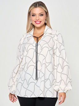 Блузка 0059-27п топленое молоко