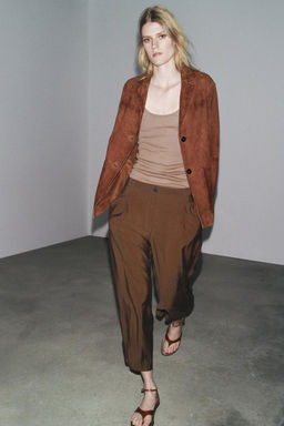 ZW COLLECTION CROPPED DARTED TROUSERS