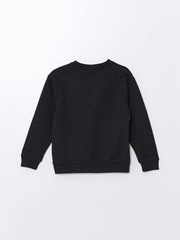 Bisiklet Yaka Bask?l? Uzun Kollu Erkek ?ocuk Sweatshirt - Waikiki фото 3