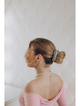 Цена за 3 шт. Резинка для волос «Орбита», цветная, 13 см, серая