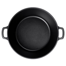 Кастрюля с антипригарным покрытием 8л, д30см Классик, h15см, s0,4см, литые ручки, стеклянная крышка с пароотводом, подарочная упаковка (Россия) - Домашняя мода фото 3