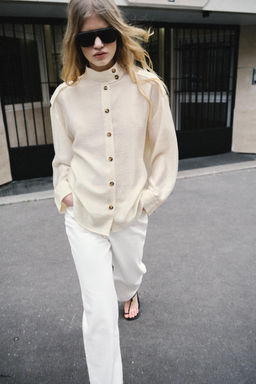 FLOWING HIGH NECK SHIRT - Zara фото 11