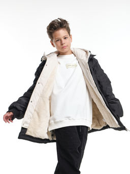 Куртка для мальчика утепленная 33-8215 черный