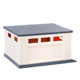 Гараж для машинок (бежевый, оранжевый, серый) 187х136х95 мм.