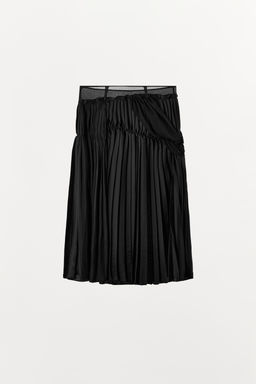 FALDA MIDI COMBINADA PLIEGUES / Negro - Zara фото 7