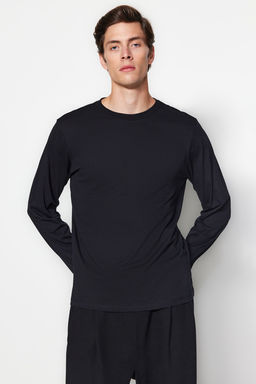 Siyah-Lacivert-Antrasit Regular/Normal Kesim 3lu Paket Basic %100 Pamuk T-Shirt TMNAW21TS0197