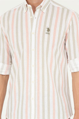 Мужская рубашка цвета хаки с длинным рукавом - U.s. polo assn фото 6