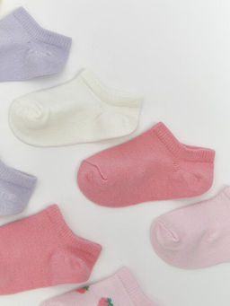 Bask?l? K?z Bebek Patik ?orap 10lu