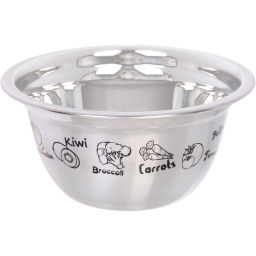 Цена за 2 шт. Миска из нержавеющей стали 0,8л 16*7,5см с рисунком