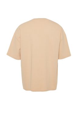 TRENDYOL MAN Premium Ekru Oversize %100 Pamuklu Etiketli Dokulu T-Shirt TMNSS23TS00069 - Trendyolmilla фото 8