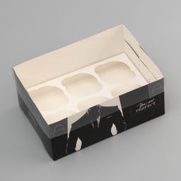 Цена за 5 шт. Коробка для 6 капкейков с прозрачной крышкой, Мужской подарок, 23?16?10 см