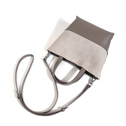 Женская сумка, замша/кожа, MIRONPAN 521215 Светло-серый