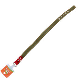 Ошейник брезентовый двухслойный, 50 х 2 см, ОШ 25-35 см, хаки - Пижон фото 3