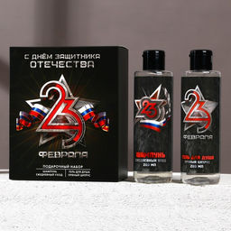 Подарочный набор С 23 Февраля!: гель для душа и шампунь для волос, 2?200 мл, HARD LINE