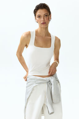 Top con escote cuadrado - H&m фото 6