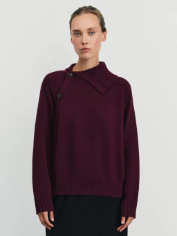 Джемпер из хлопка с пуговицами на воротнике / Zarina фото 4