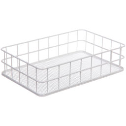 Корзинка металлическая настольная "ЛОФТ ТАМБЛ", цвет белый, 25*16*6см (Лейбл Селфи)