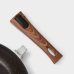 Сковорода Magistro Granit, d=28 см, кованый алюминий, съёмная ручка soft-touch, антипригарное покрытие, индукция, чёрная фото 6