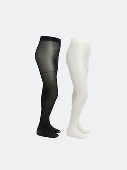 K?z ?ocuk Simli ?nce K?lotlu ?orap 2li