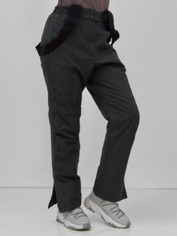 Брюки горнолыжные женские утепленные черного цвета 2111Ch