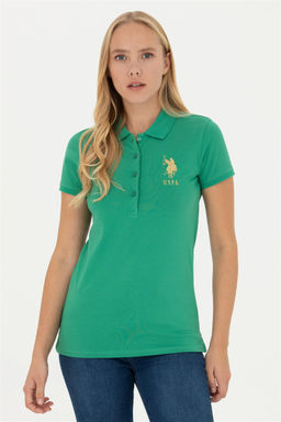 Женская зеленая базовая футболка - U.s. polo assn фото 3