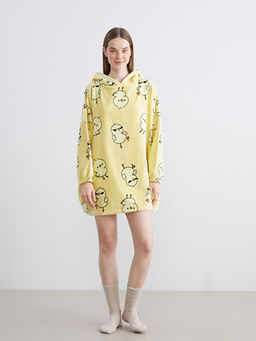 Kap??onlu Oversize Kad?n Pel?? Pijama ?st?