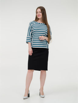 Свитшот трикотажный темно бирюзовый - Odis фото 6