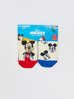 Mickey Mouse Desenli Erkek ?ocuk Patik ?orap 5li - Waikiki фото 3