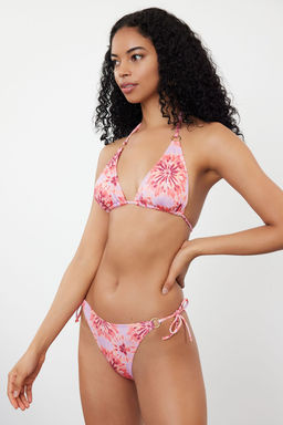 Cicek Desenli Baglamal? Yuksek Bel Hipster Bikini Alt? TBESS24BA00133