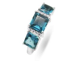 Кольцо из серебра лондон топаз кварц, Сара
