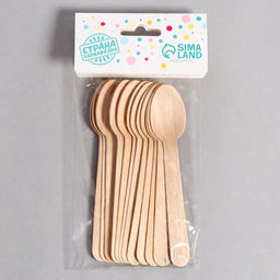 Цена за 4 шт. Ложки деревянные, 14 см, 12 шт