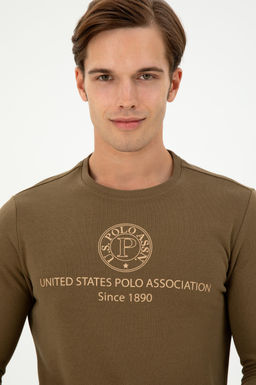 Мужской свитшот цвета хаки Неожиданная скидка в корзине - U.s. polo assn фото 2