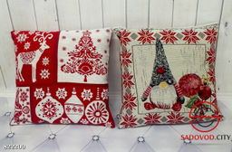 Новогодняя наволочка с рисунком