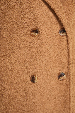 Camel Oversize Genis Kesim Uzun Buklet Kaban TWOAW24KB00037