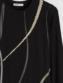 Bisiklet Yaka Desenli Bluz