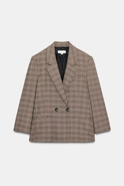 OVERSIZED CHECK BLAZER - Zara фото 7