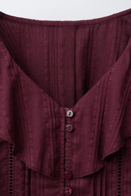 ROMANTIC SHIRT WITH RUFFLED COLLAR - Zara фото 9