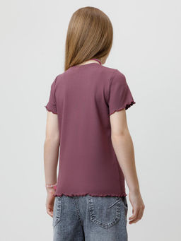 КР 302868/бордовый 1411 к653 фуфайка (футболка) для дев - Crockid фото 4