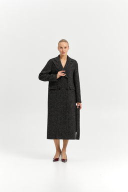 Пальто женское демисезонное 26880 (базальт/рубчик)