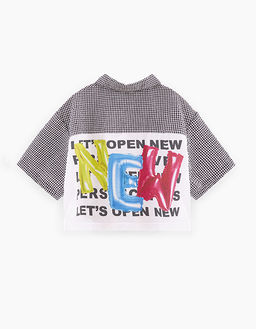 Клетчатая кроп-рубашка для девочки 241059 - Bell bimbo фото 2