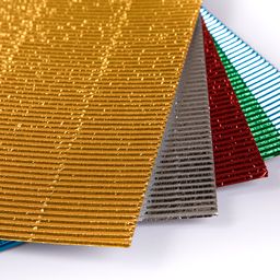 Лео Играй Картон цветной гофрированный, цвета металлик LPCB-02 260 г/м2 A4 21 х 29.7 см 5 л. 5 цв  фото 5