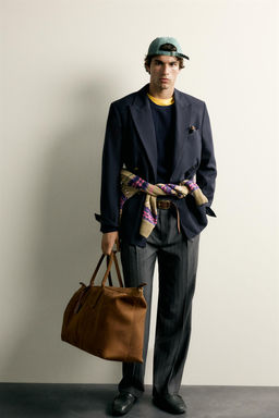 BOLSO SHOPPER DETALLES PIEL / Marr?n Tabaco - Zara фото 2