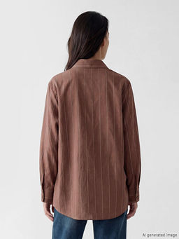 Fular Yakal? ?izgili Kad?n G?mlek Tunik